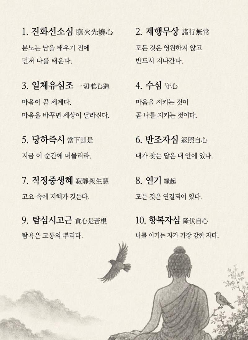 인생에 도움되는 불교 명언 10가지