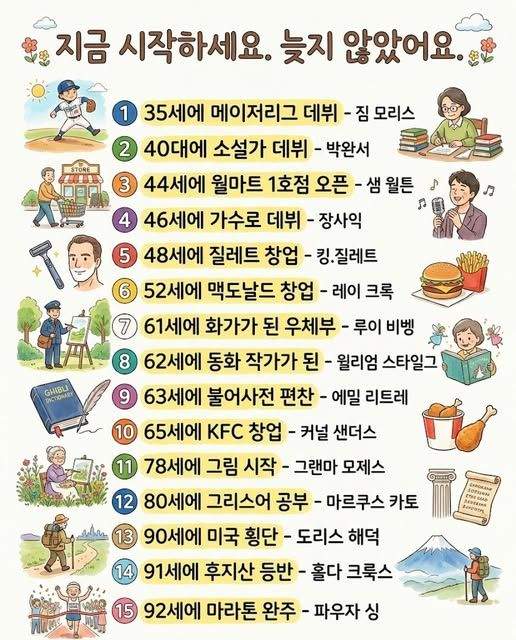 지금 시작하세요 늦지 않았어요