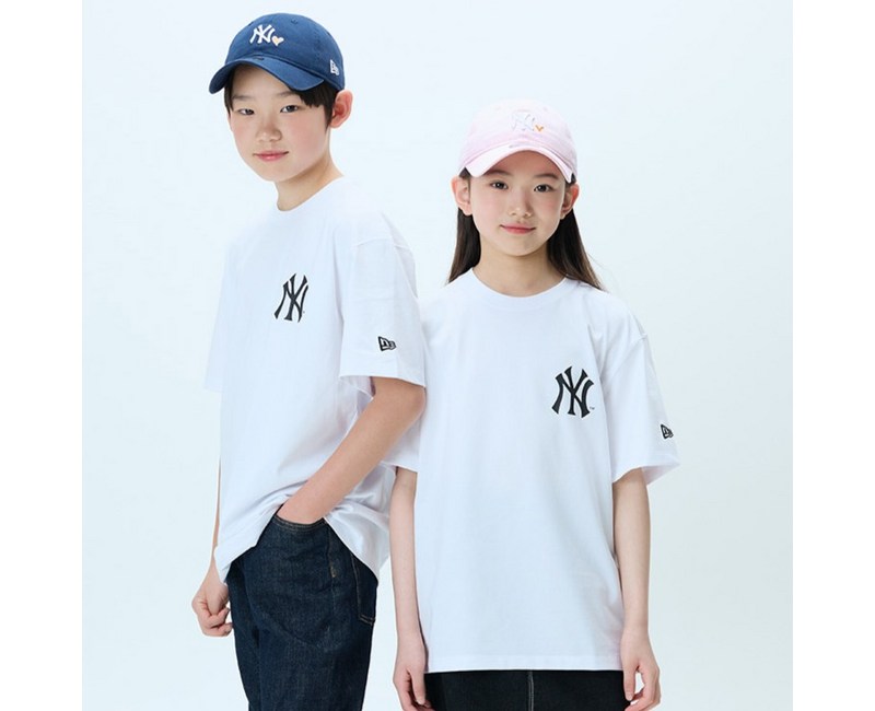 뉴에라 아동용 MLB 베이직 로고 반팔 티셔츠