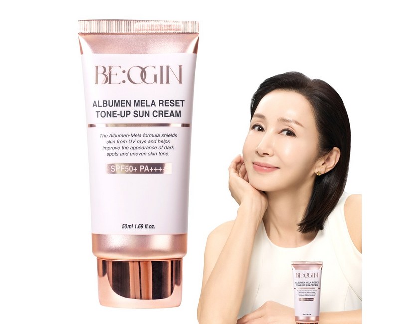 [홈쇼핑완판템] 전인화의 비오진 알부민 멜라 리셋 톤업 선 크림 SPF50+ PA++++