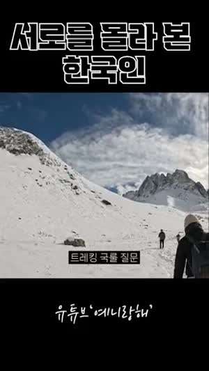 서로 한국사람 인줄 모름