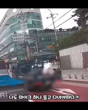 개빡친 트럭기사님도넘은 개인택시한테사이다 일침